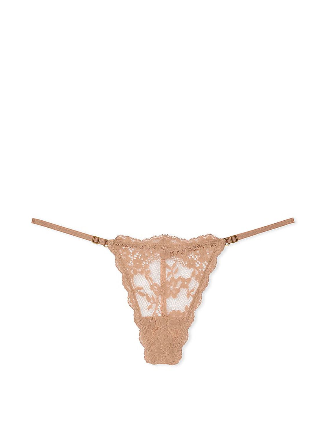 vs Dream Angels Lace Adjustable V-String Panty Praline 3 of 3 