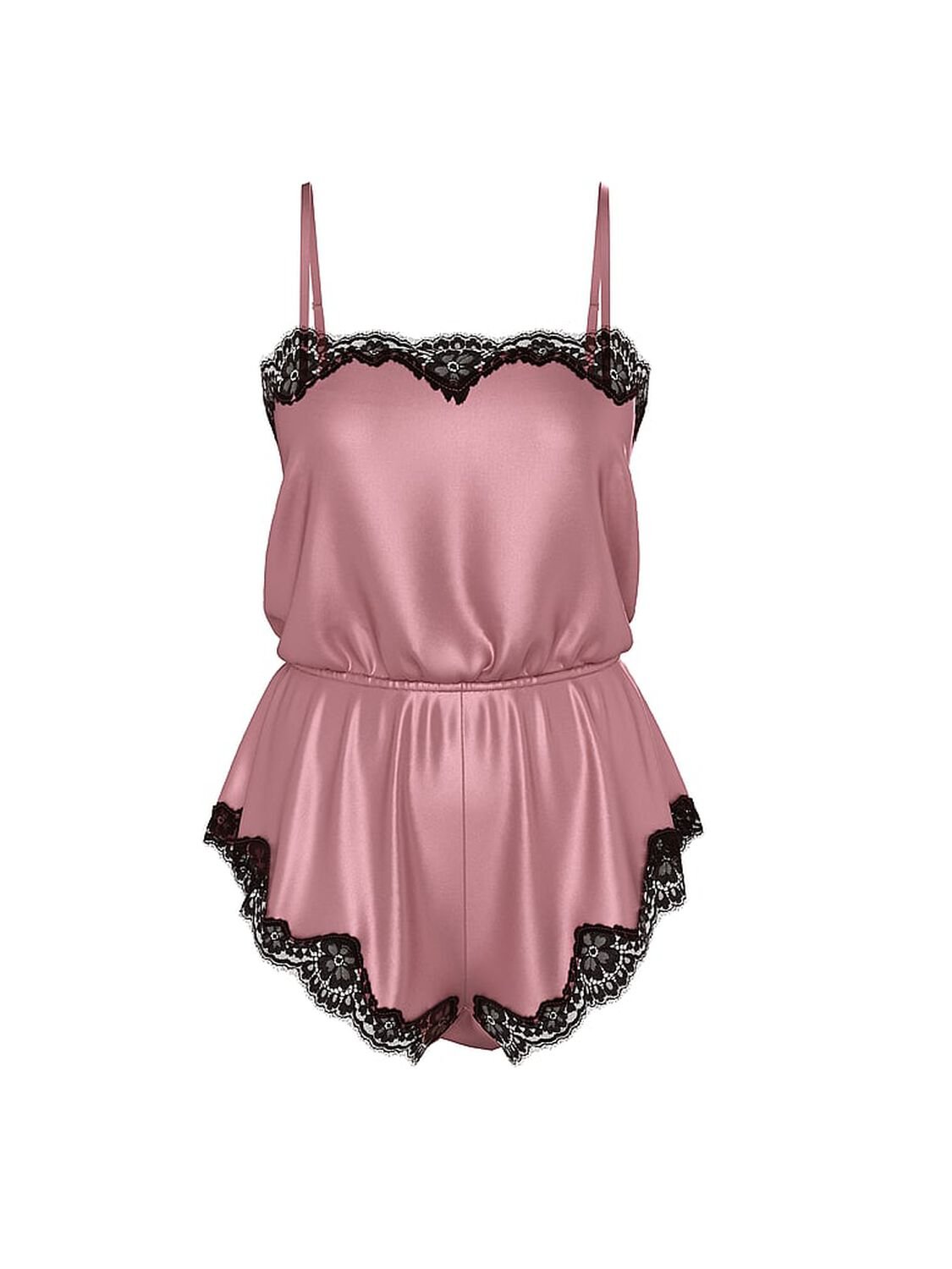 vs Dream Angels Satin Lace-Trim Romper 3 of 3 