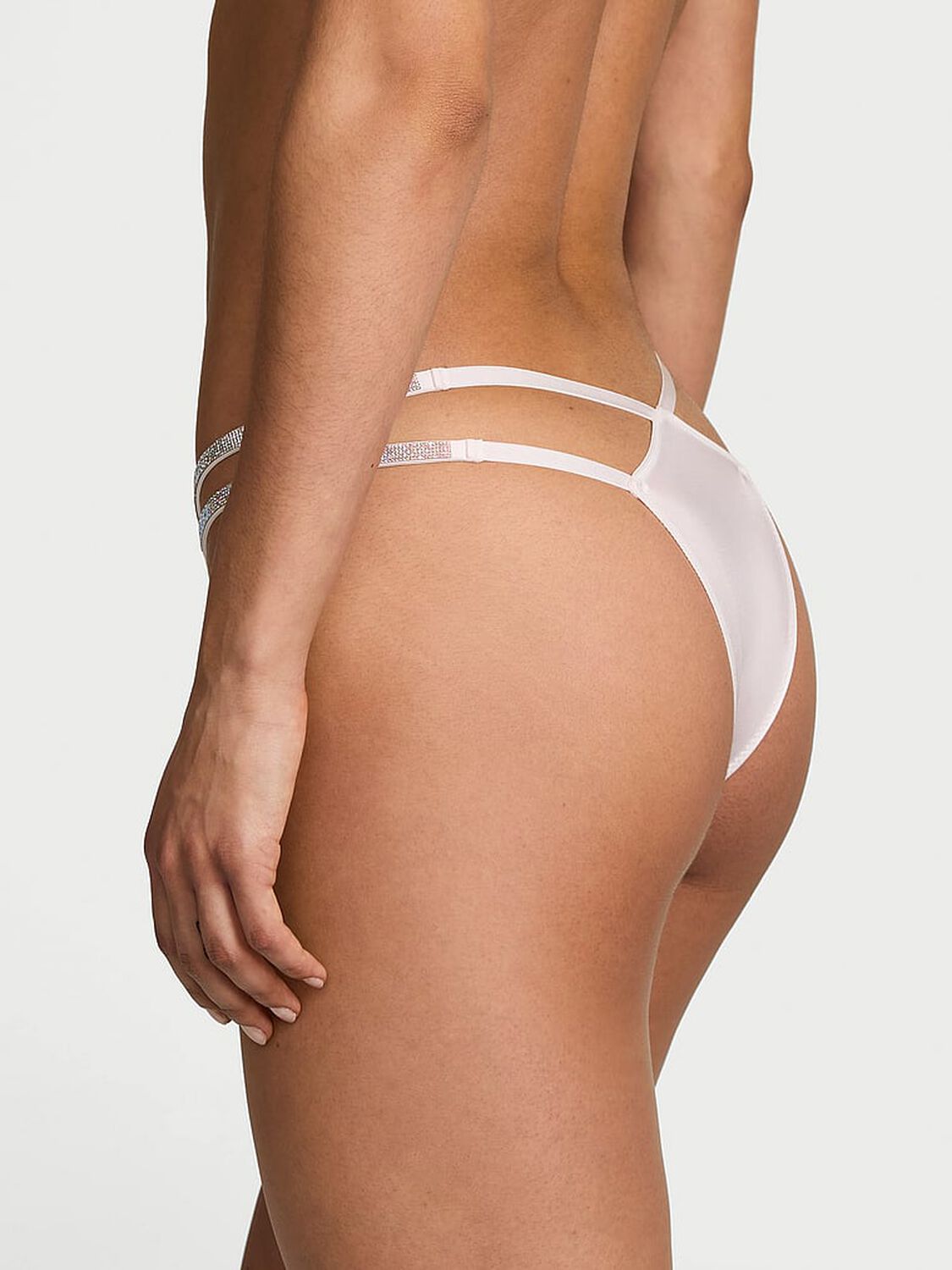 vs Very Sexy Gradient Double Shine Strap Brazilian Panty Coconut White 2 of 4 