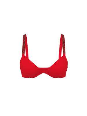Logo Shine Strap Push-Up Bra