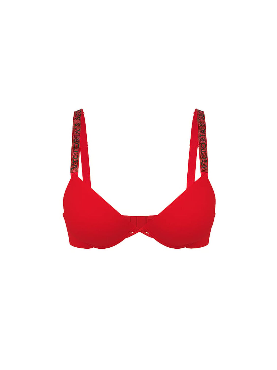 vs Very Sexy Logo Shine Strap Push-Up Bra Lipstick 1 of 3 