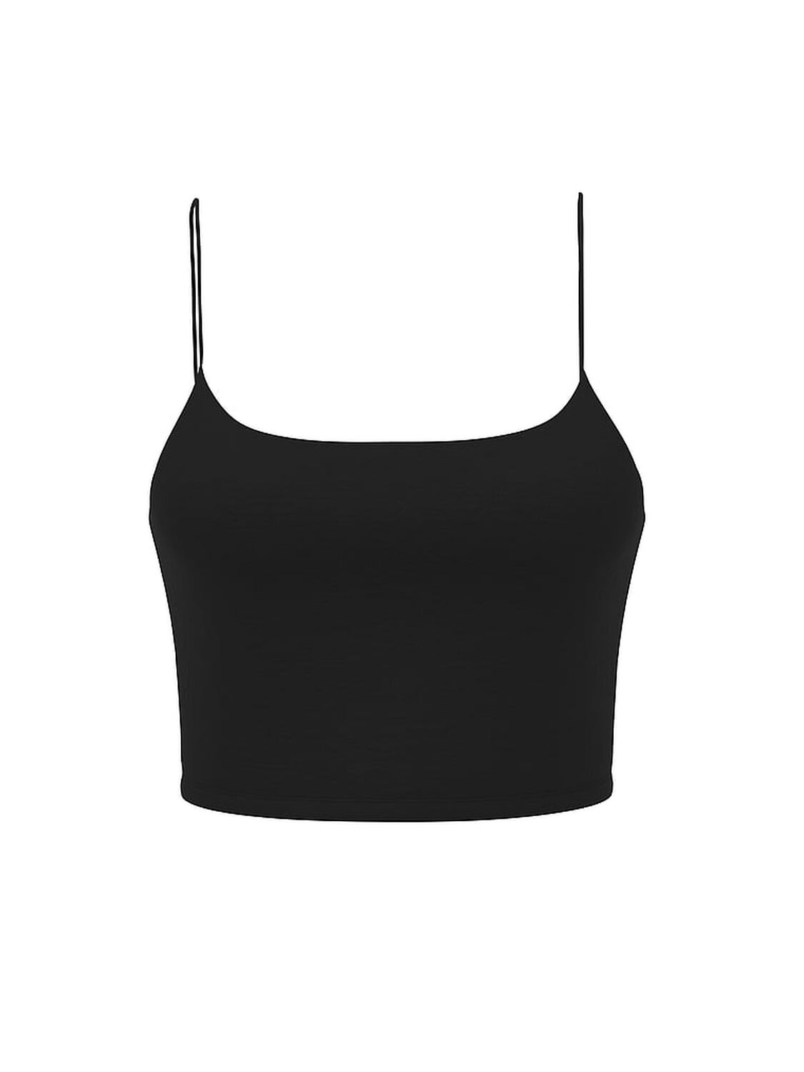 vs Angel Essentials Cotton Tank Top Pure Black 1 of 3 