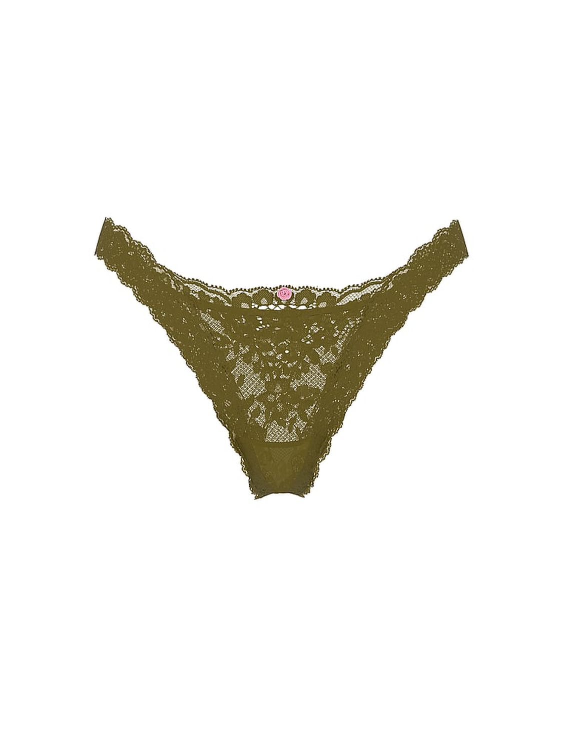 vs Dream Angels Lace Brazilian Panty Green Chameleon 1 of 3 