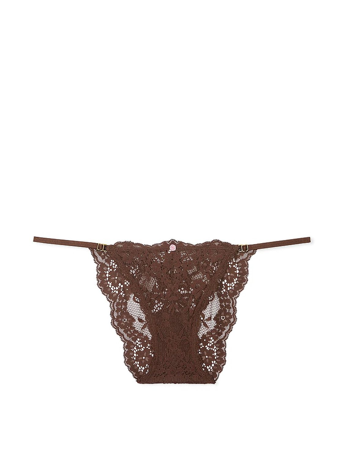 vs Dream Angels Lace Adjustable String Bikini Panty Ganache 3 of 4 