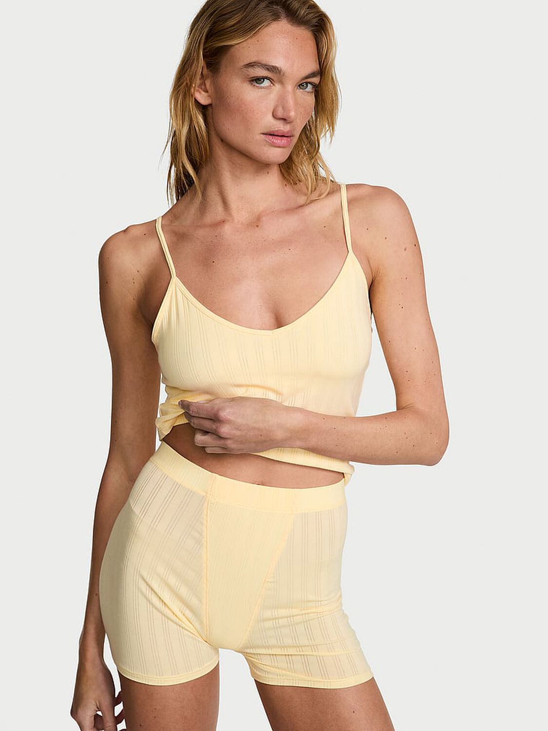 vs Victoria's Secret SoSoft&trade; Modal Ultra-Fine Cami Top Sunny Honey 1 of 4 