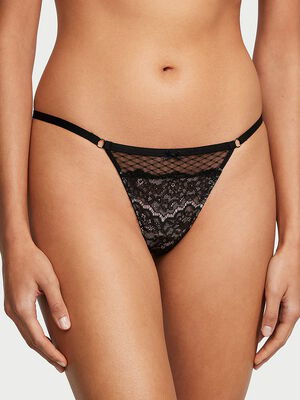 Lace & Mesh V-String Panty