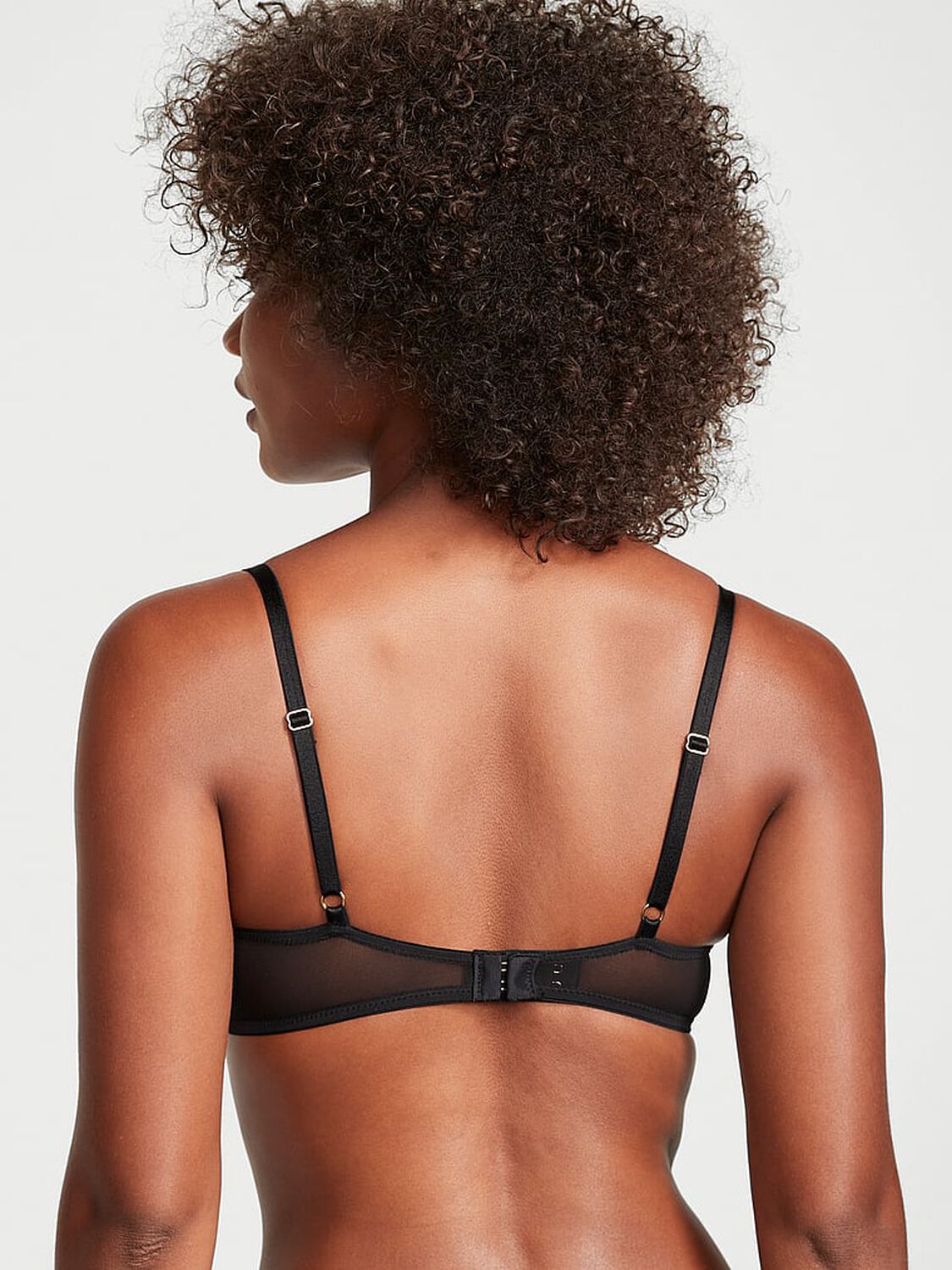 vs Very Sexy Embroidered Mesh Strappy Low-Cut Demi Bra 2 of 4 