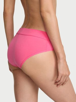 Logo Cotton Lace Patch Hiphugger Panty
