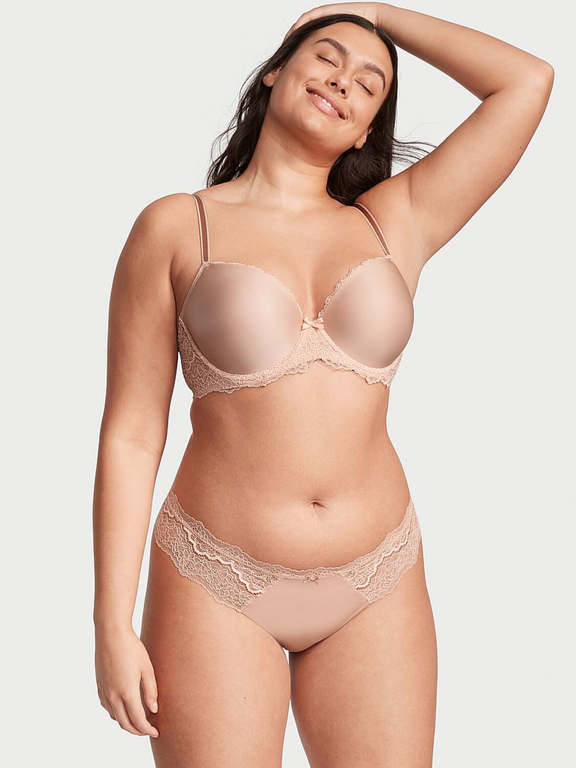 vs Dream Angels Lace Trim Thong Panty 1 of 3 