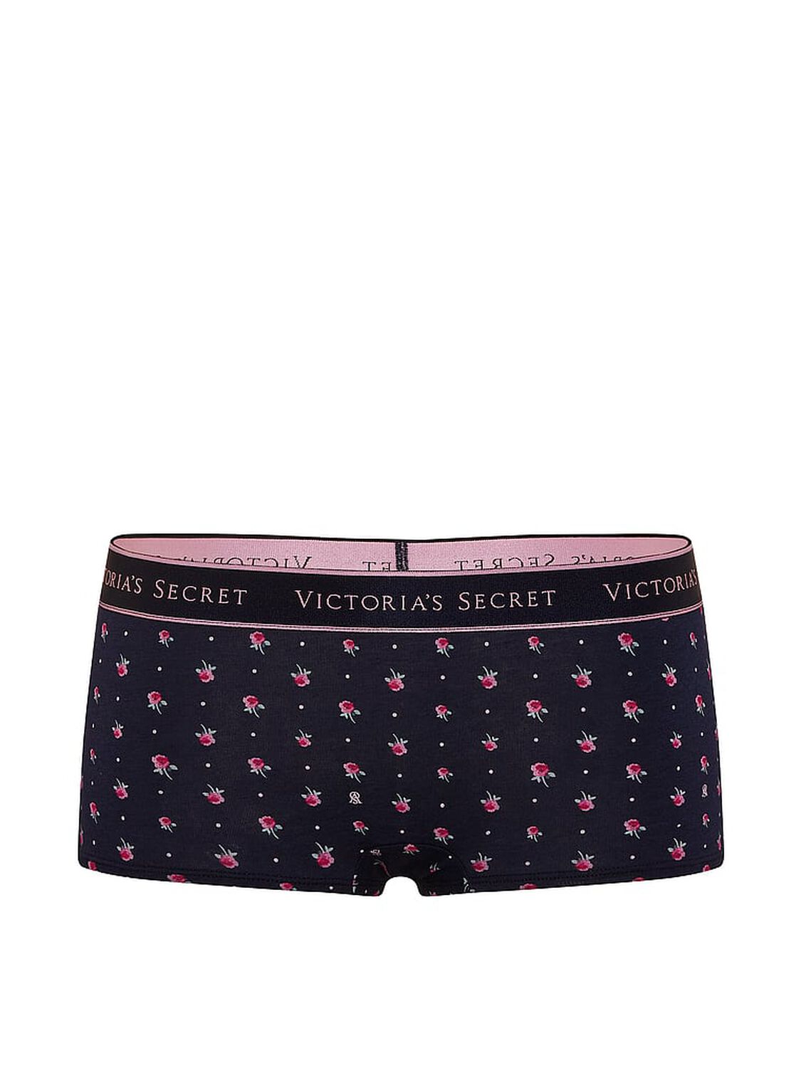 vs Cotton Logo Cotton Boyshort Panty Vs Black Dot Floral 3 of 3 