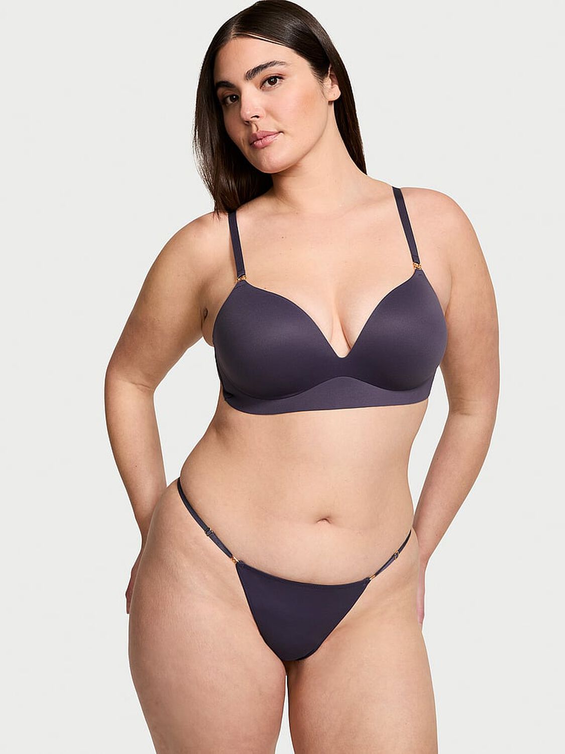 vs Love Cloud Adjustable String Thong Panty Slate Blue 4 of 4 