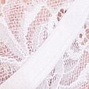 Lace Strappy Hardware Crotchless Thong Panty, White, swatch