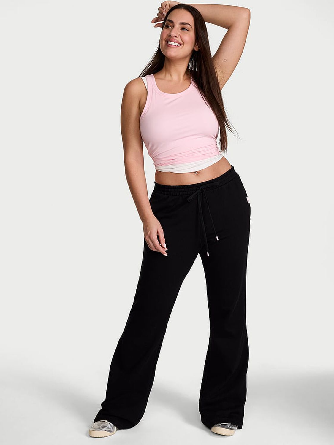 vs Angel Essentials Favorite Terry Flare Sweatpant Black 1 of 3 