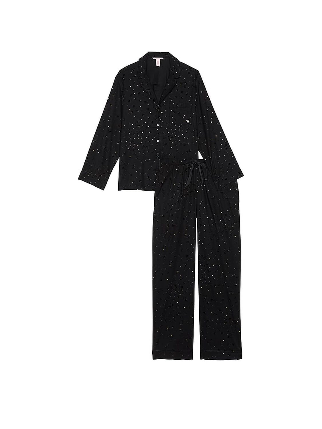 vs Victoria's Secret Flannel Long Pajama Set Celestial 3 of 4 