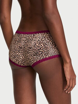 Cotton Lace-Trim Boyshort Panty