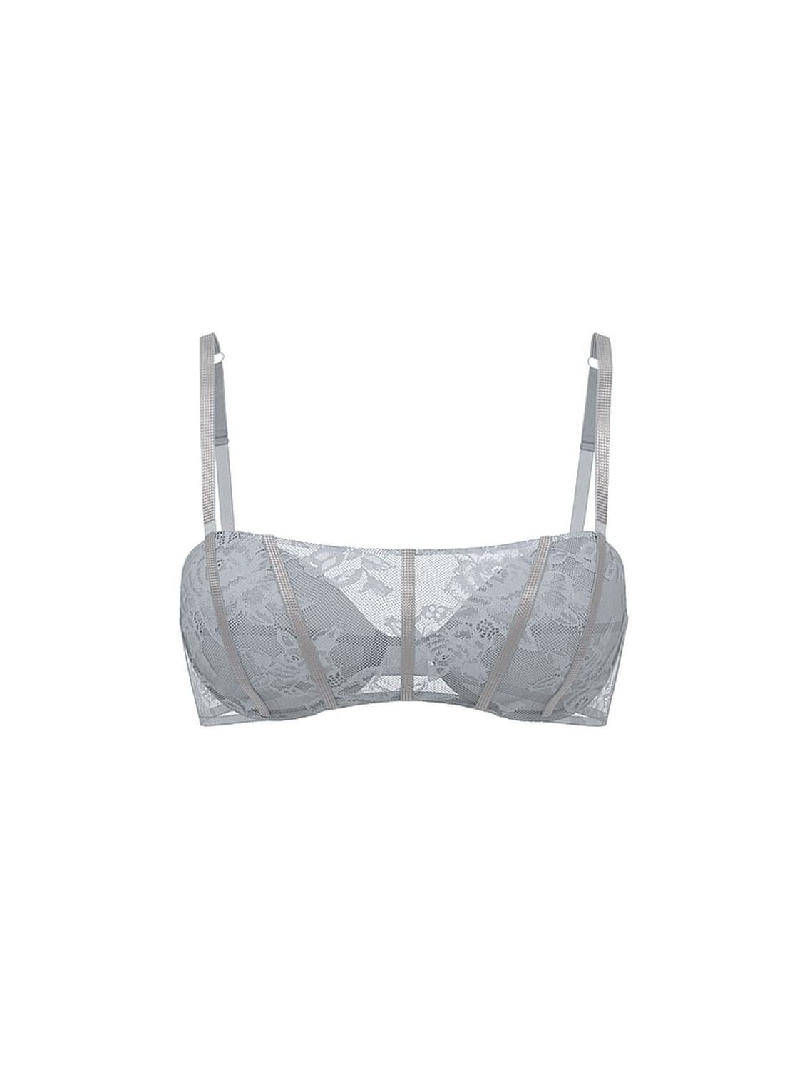 vs Very Sexy Rose Lace Gradient Shine Bandeau Bra Sterling 3 of 3 