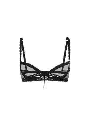 Wicked Unlined Ribbon Slot Open-Cup Balconette Bra