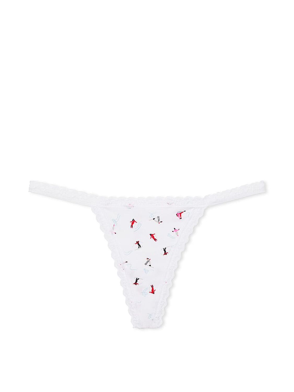 vs The Lacie Lace-Trim Cotton V-String Panty 3 of 3 