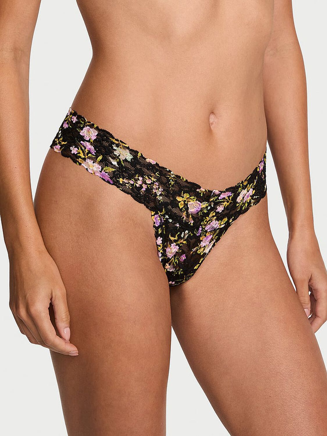 vs The Lacie Lace Thong Panty Black Blooms 1 of 2 