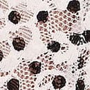 Lace Thong Panty, Coconut White Dots, swatch