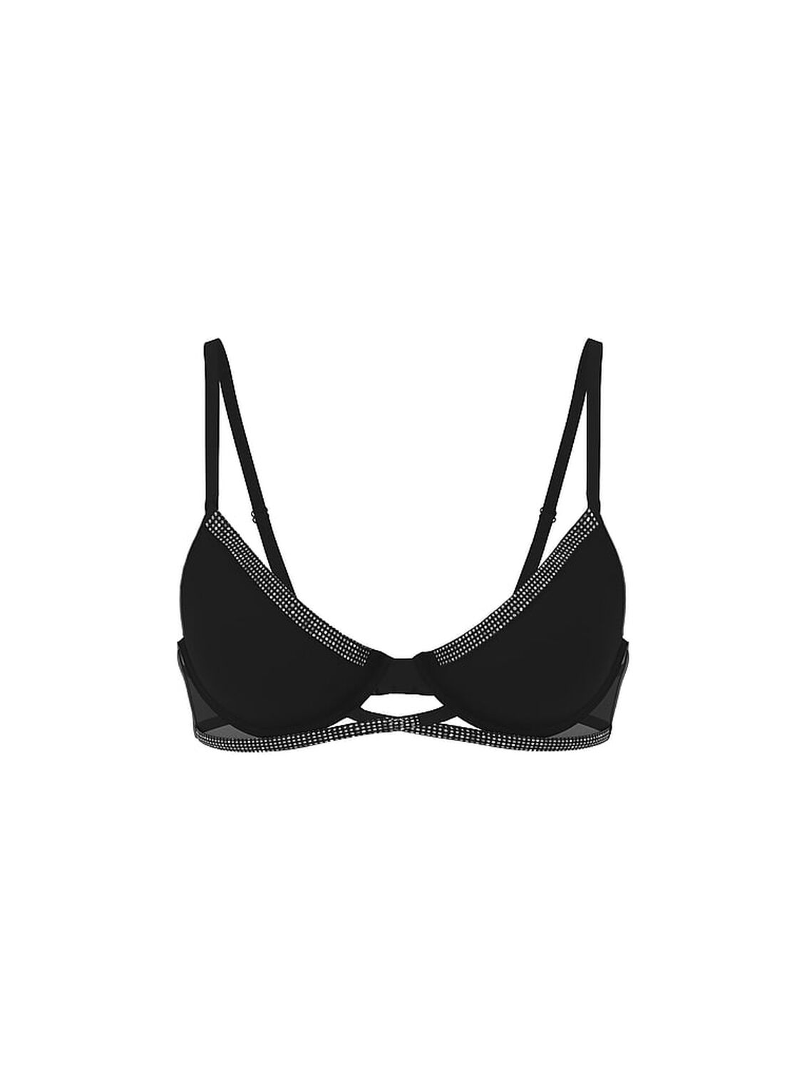 vs Very Sexy Shine Cradle Push-Up Bra Black 1 of 2 