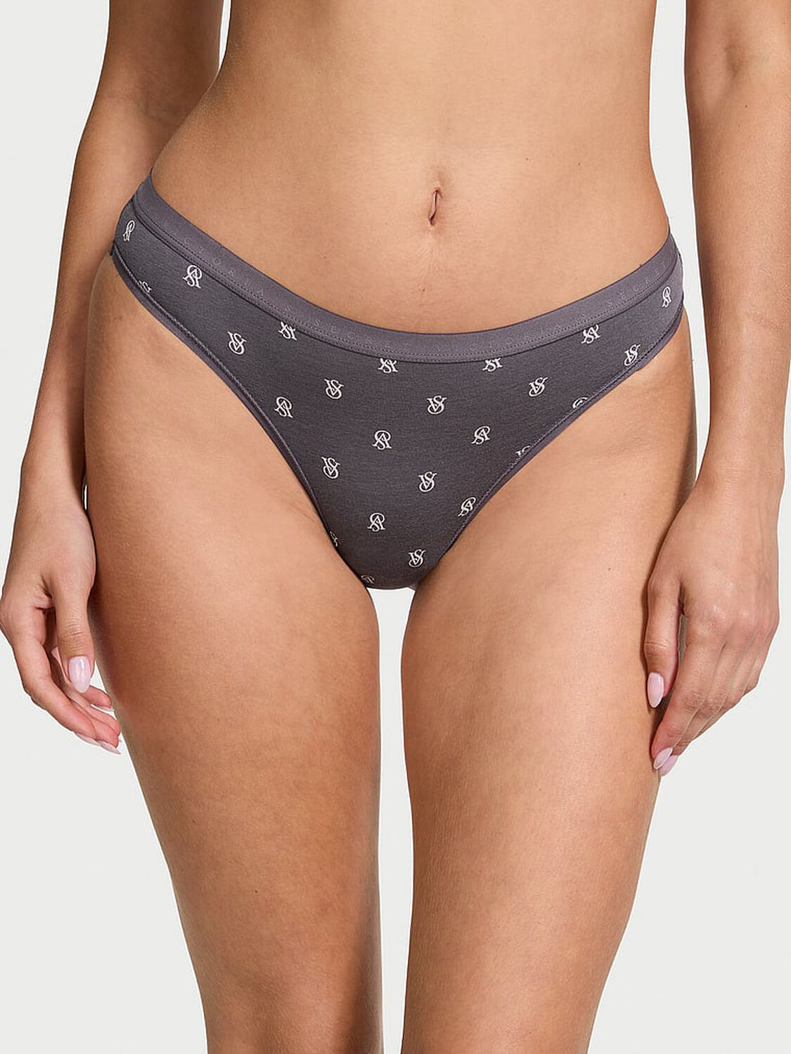 vs Victoria's Secret Stretch Cotton Bikini Panty Tornado Logos 1 of 3 