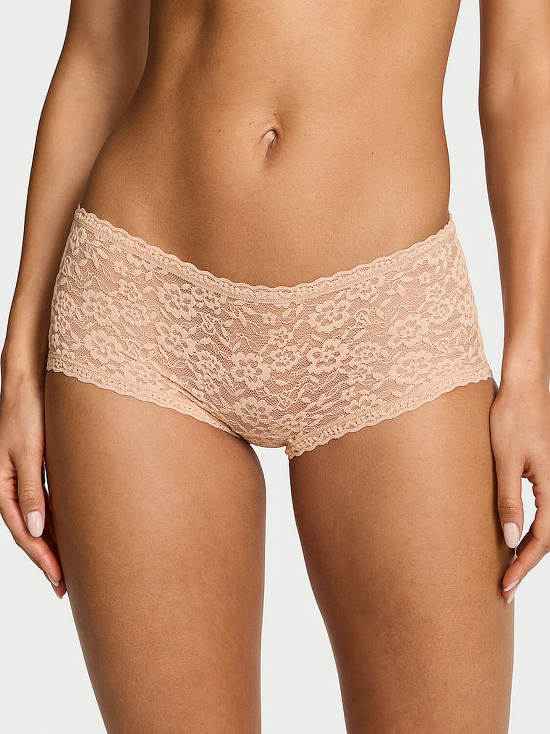 vs The Lacie Lace Low-Rise Boyshort Praline 1 of 3 
