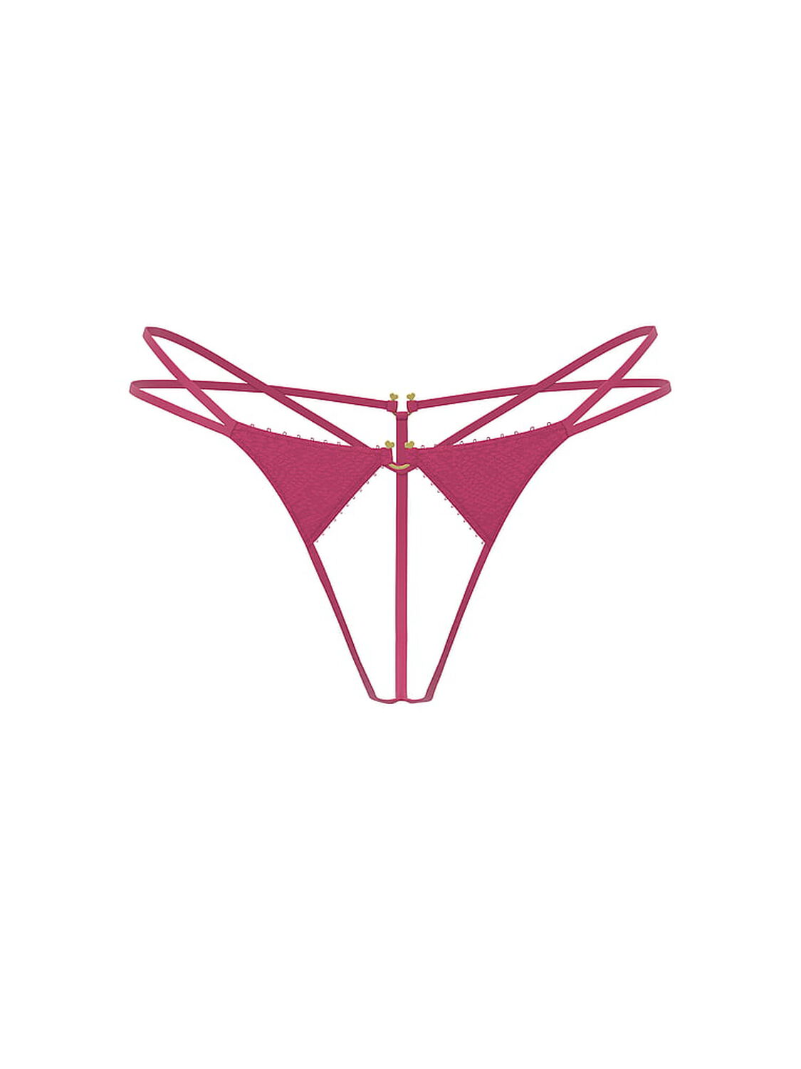vs Very Sexy Strappy Ring Hardware Crotchless V-String Panty Peony 3 of 3 
