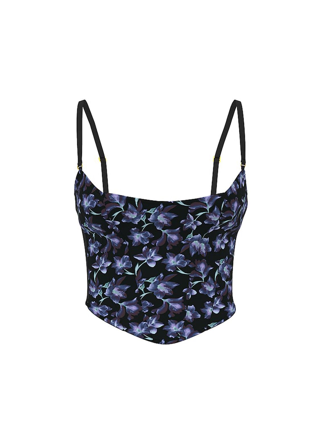 vs Very Sexy Electric Orchid Burnout Velvet Strapless Corset Top Black Electric Orchid 1 of 3 