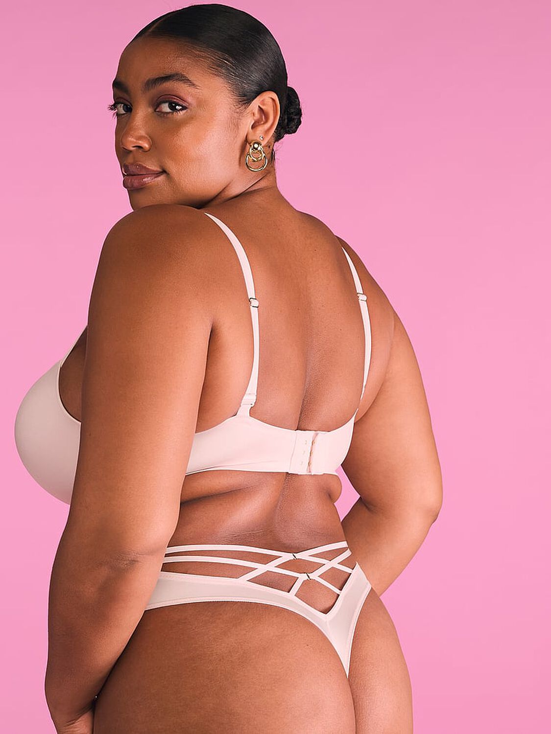 vs Very Sexy Smooth High-Waist Strappy-Back Thong Panty Angel Pink 4 of 4 