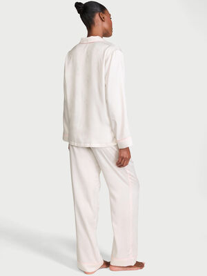 Glazed Satin Long Pajama Set