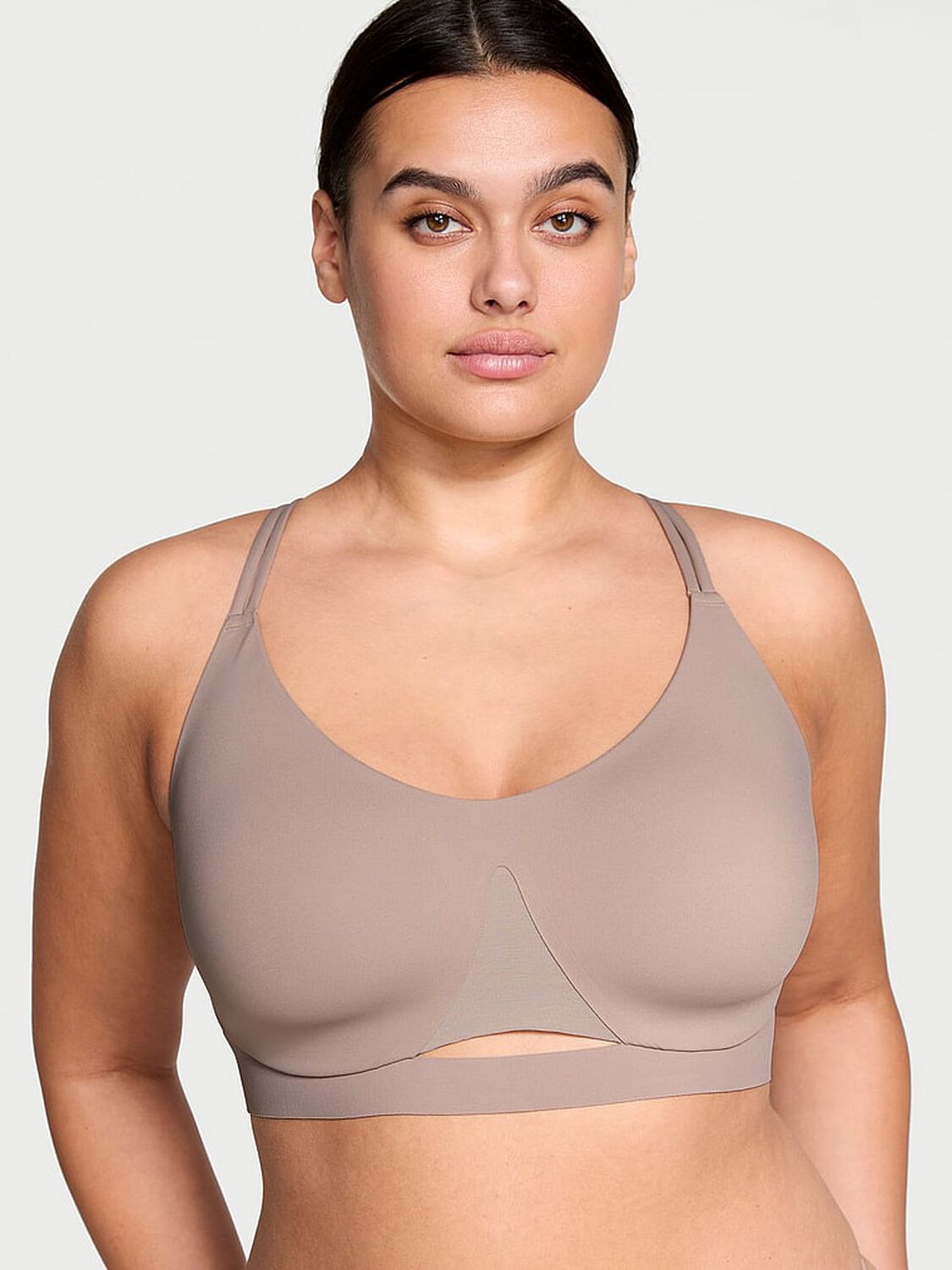 vs Victoria's Secret Elevate Strappy-Comfort Sports Bra Bare Taupe 1 of 4 