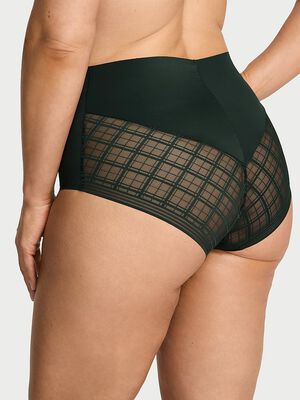No-Show Plaid Mesh Modern Brief Panty