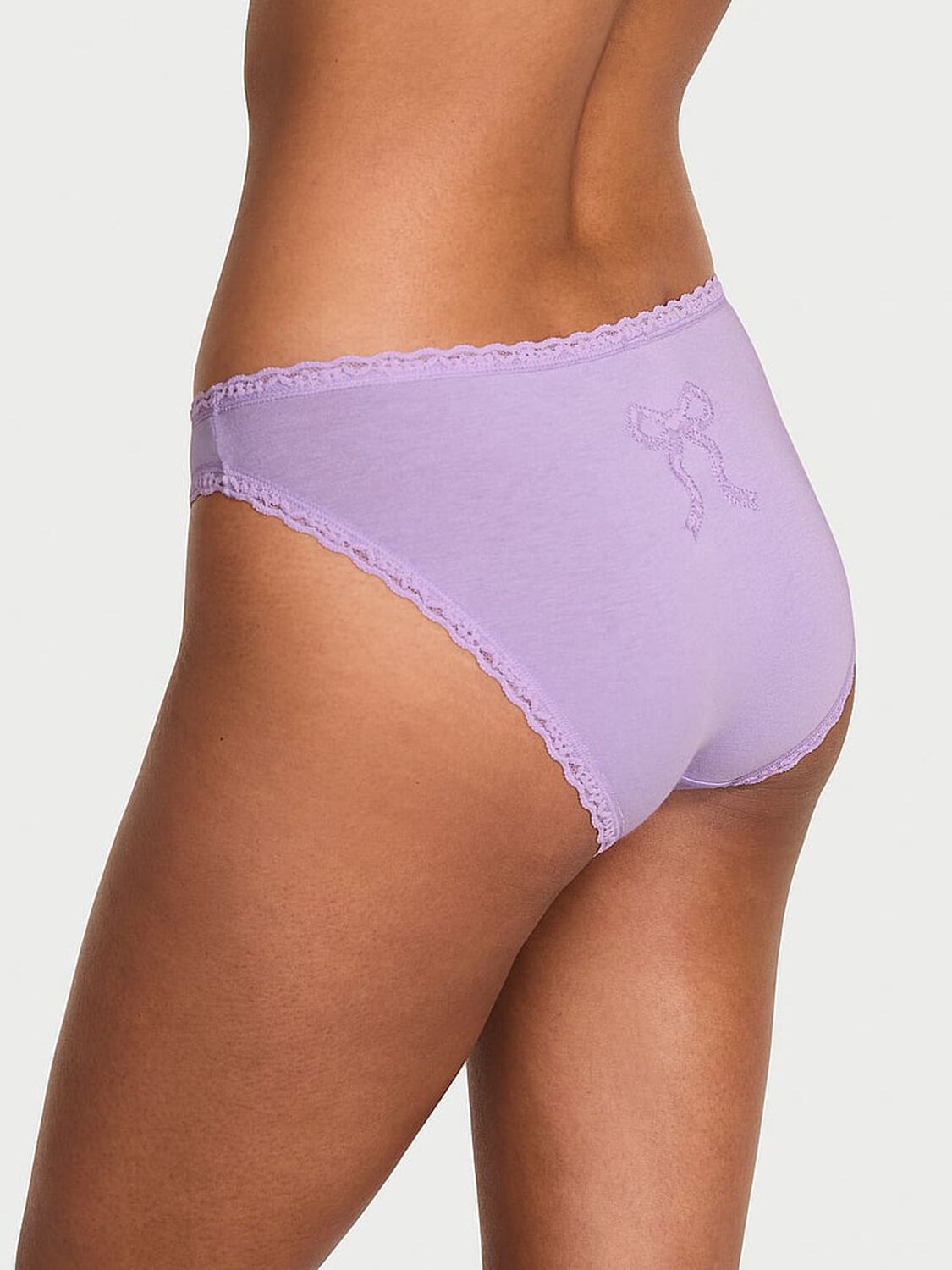 vs Lace Trim Cotton Lace Bow Bikini Panty Jasmine 2 of 3 
