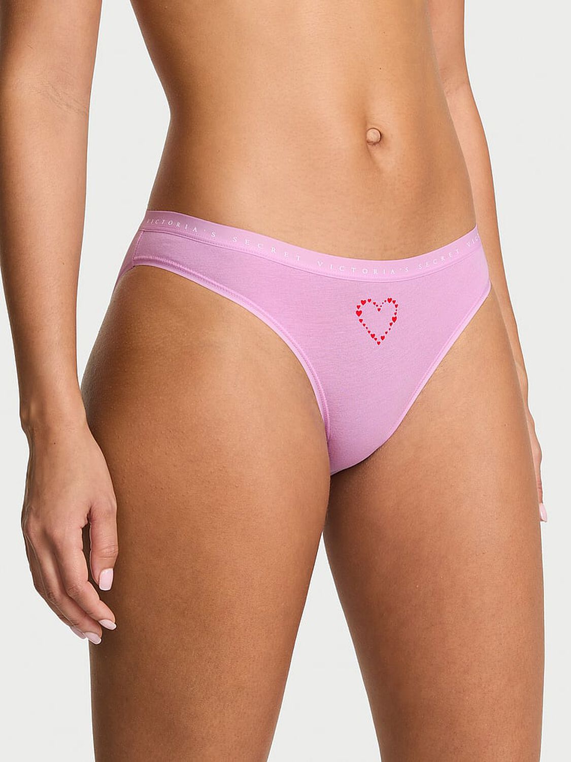 vs Victoria's Secret Stretch Cotton Bikini Panty Bikini Pink 1 of 3 