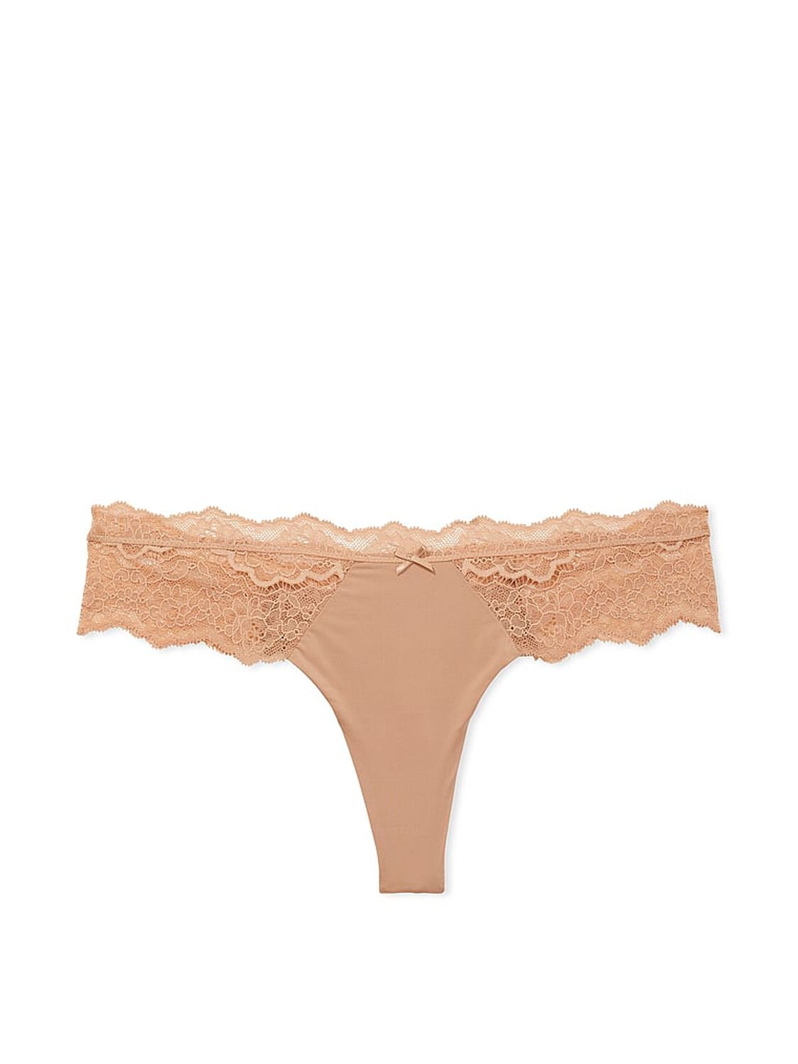 vs Dream Angels Lace-Trim Thong Panty Praline 3 of 3 