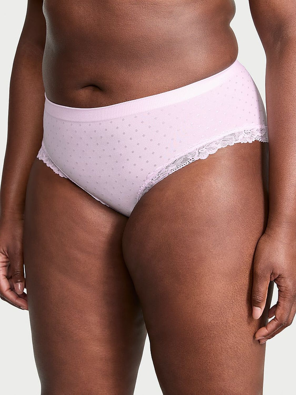 vs Seamless Seamless Lace-Trim Hiphugger Panty 1 of 3 