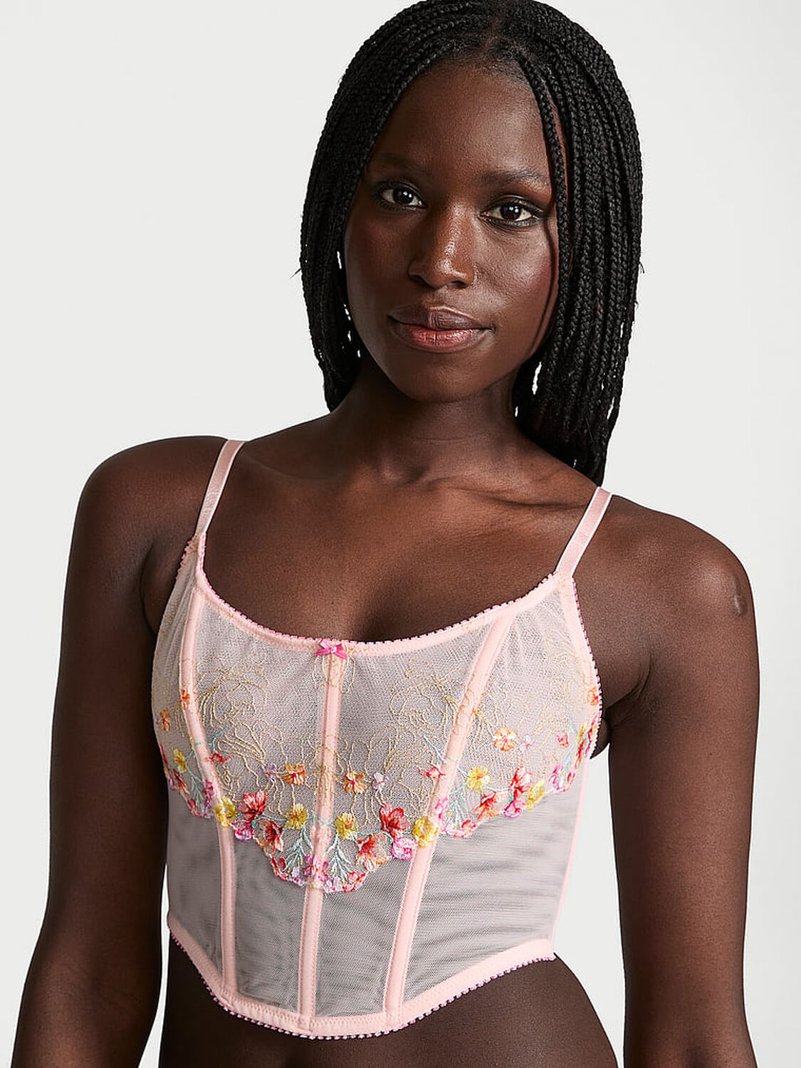 vs Dream Angels Bloom Embroidery Corset Top Rainbow Bloom 1 of 3 