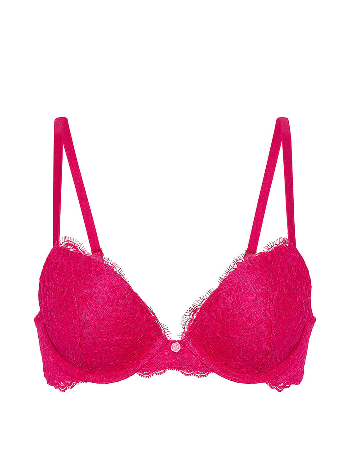 vs Dream Angels Lace Push-Up Bra Vibrant Fuchsia 3 of 3 