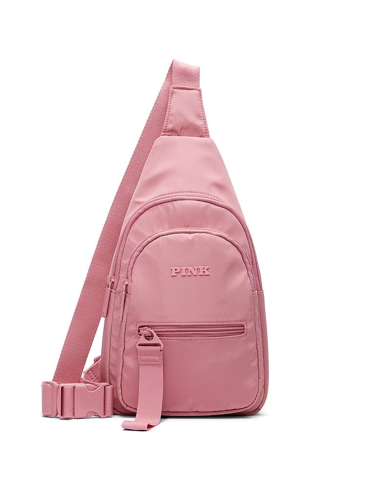 【Victoria Secret】PINK 4色 スリングバック★Sling Backpack Nylon Sling Backpack Pale Rosy Pink One Size | Victoria's