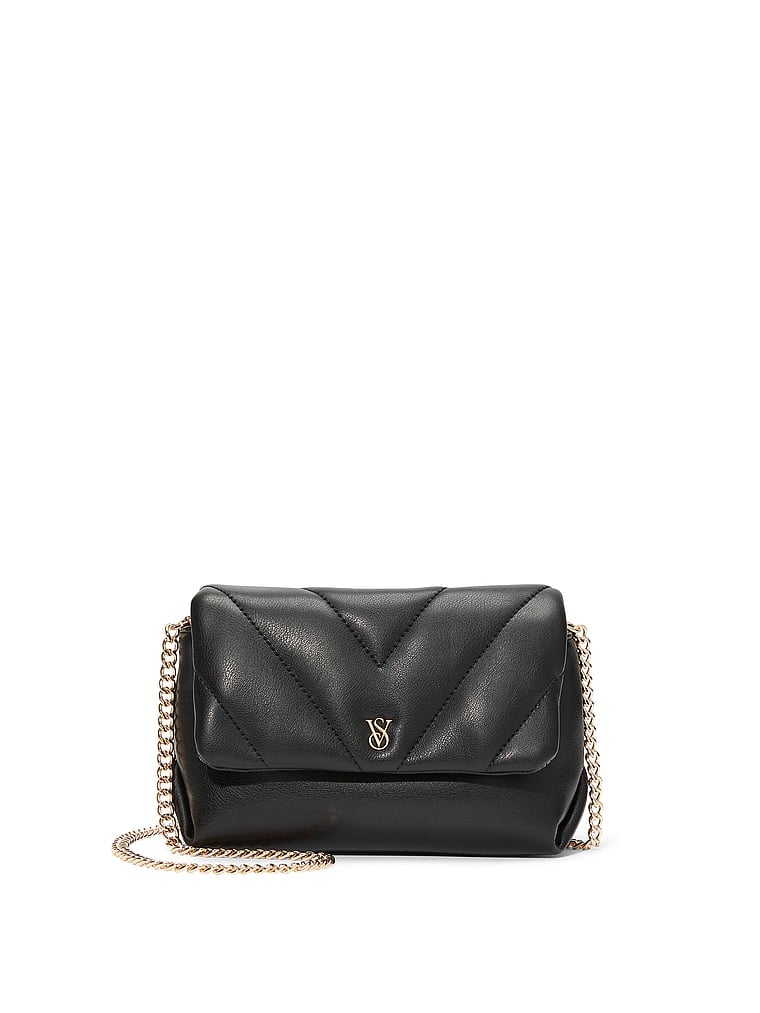 NWT Victoria’s Secret Mini Convertible Backpack Crossbody Bag Pure Black Victoria main image 4