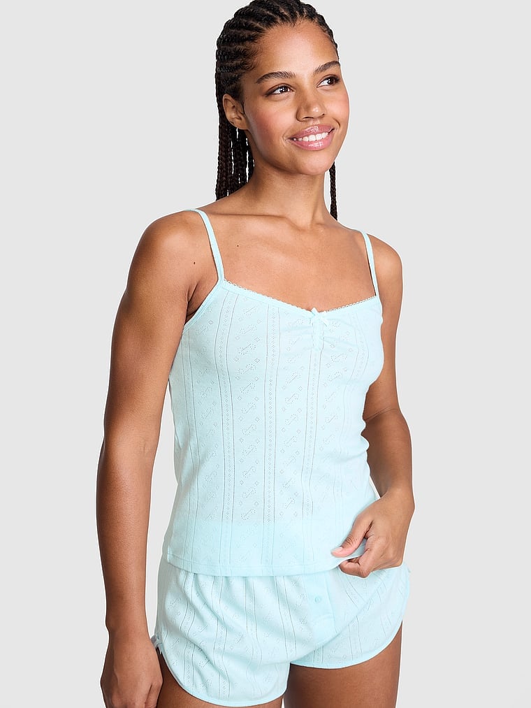Pointelle Sweetheart Cami Spray Blue | Victoria's Secret Australia
