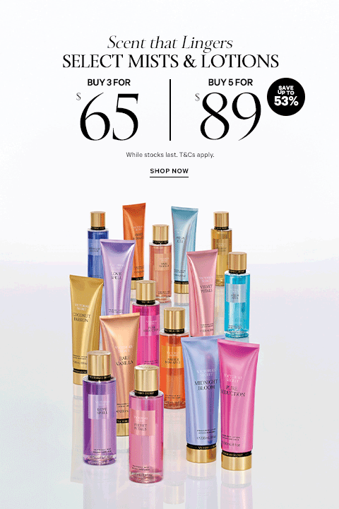 Mist & Body buy 5 for AUD89