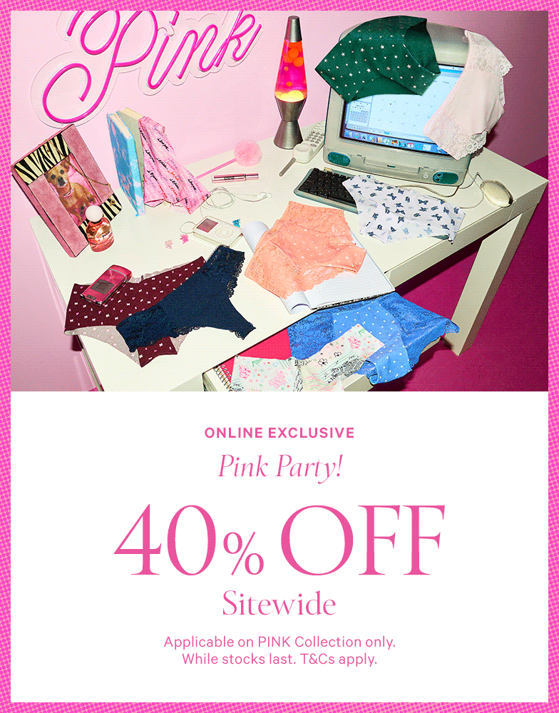 Pink Sitewide 40% off