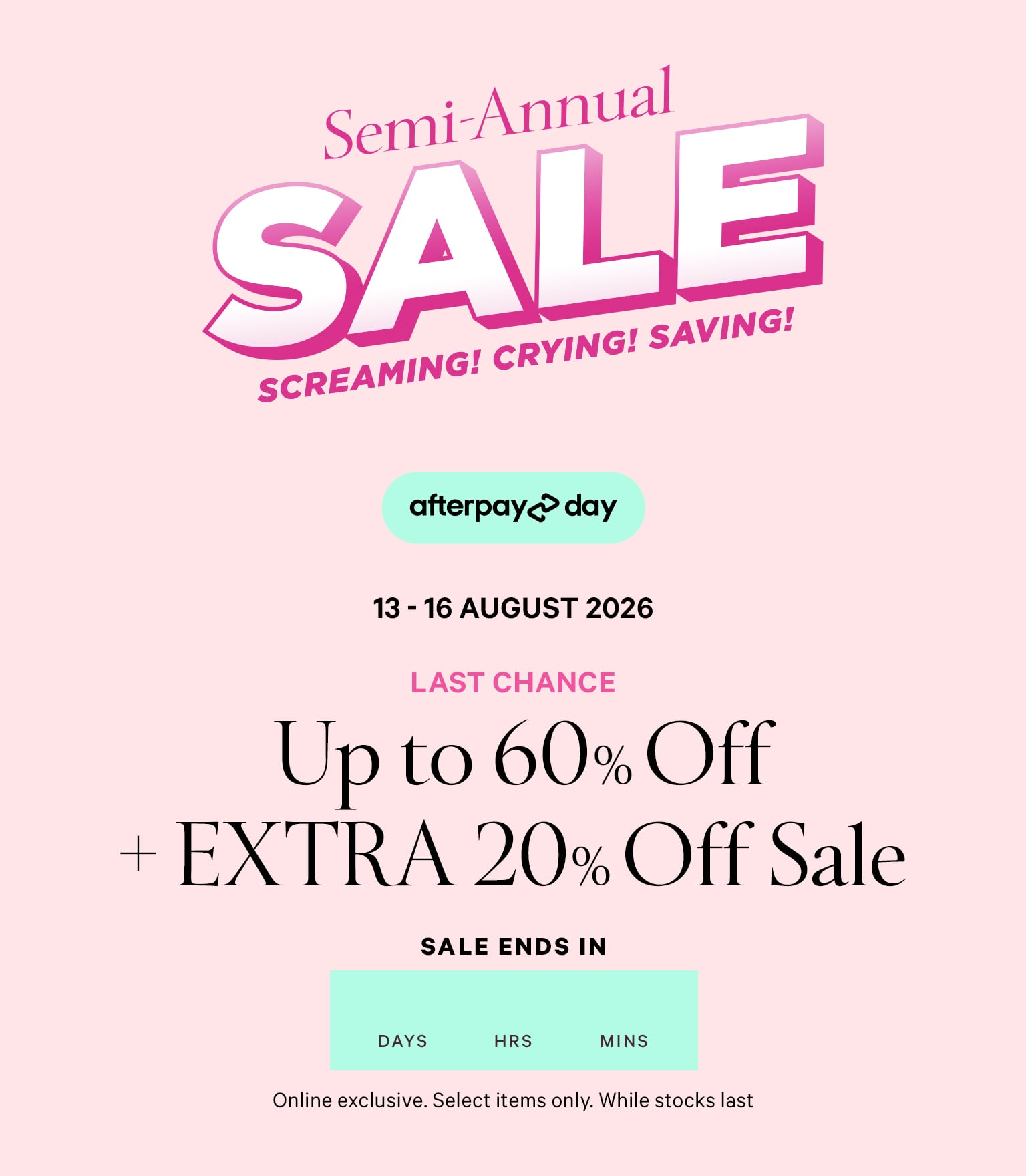 After Pay Extra 20% off on SAS Products