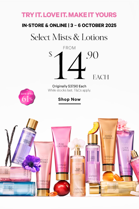 Mist & Body Collections from AU$14.90