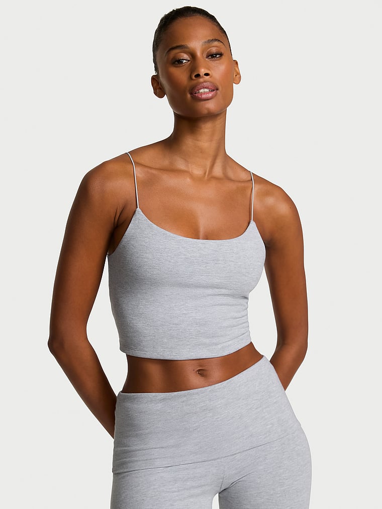Cotton Tank Top Medium Heather Grey | Victoria's Secret Australia